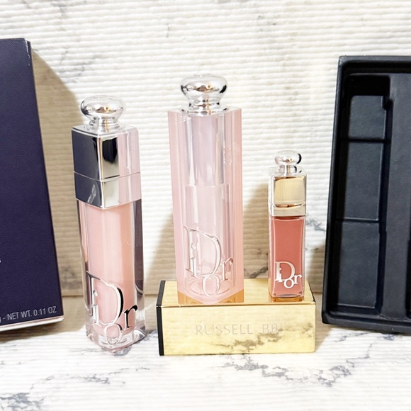 Zoe Dior Addict Natural Glow Lip Essentials Set (Pink Lip Glow, Maximizer & Mi - Picture 10 of 15